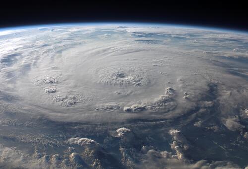 space view of hurricane
